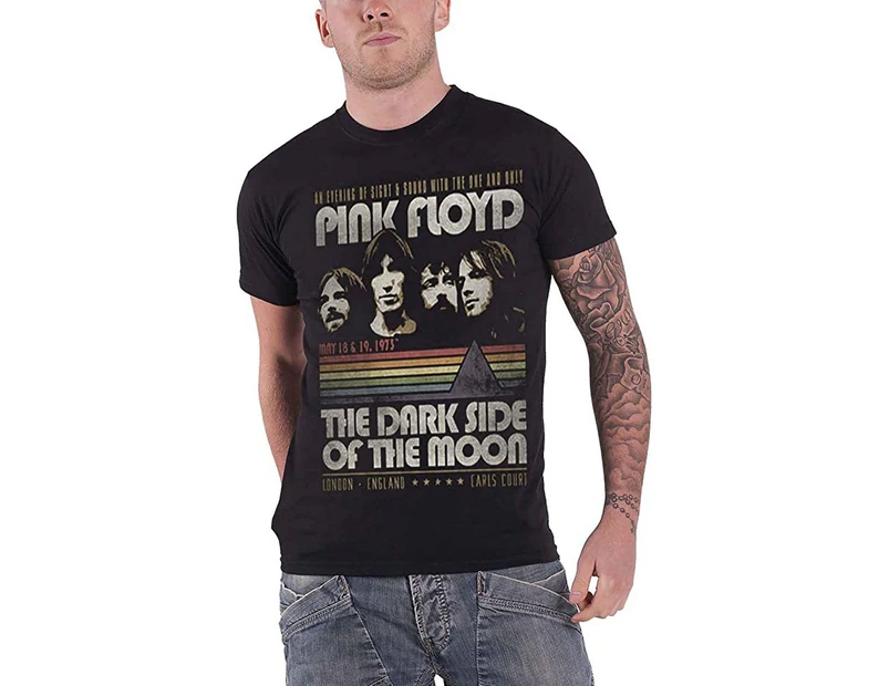 Pink Floyd Unisex Adult Stripe T-Shirt (Black) - RO267