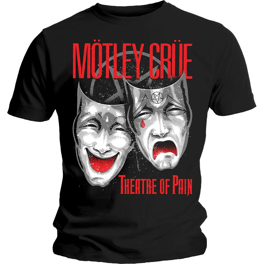 Motley Crue Unisex Adult Theatre of Pain Cry T-Shirt (Black/Red) - RO1820