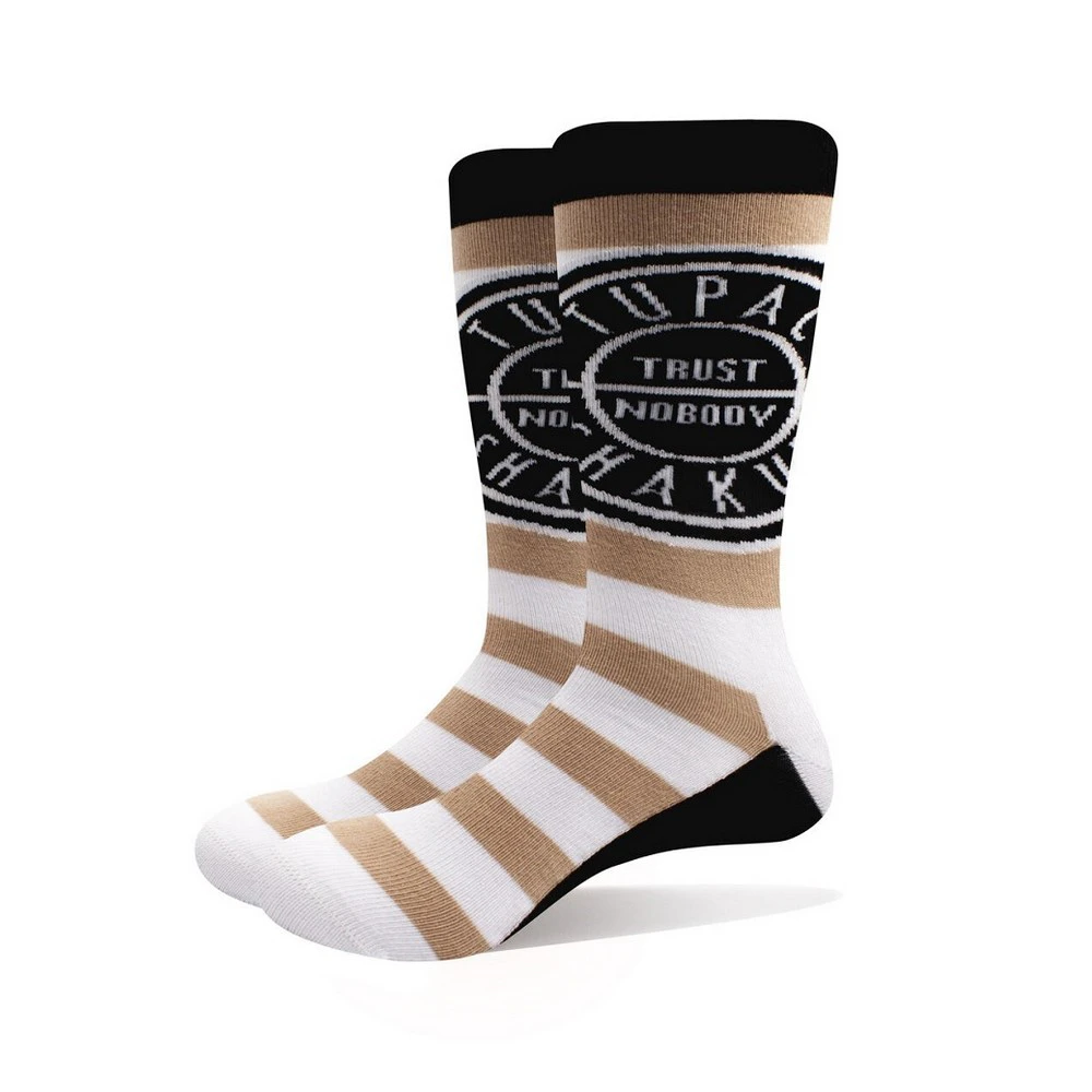 Tupac Shakur Unisex Adult Trust Nobody Ankle Socks (White/Brown/Black) - RO3421