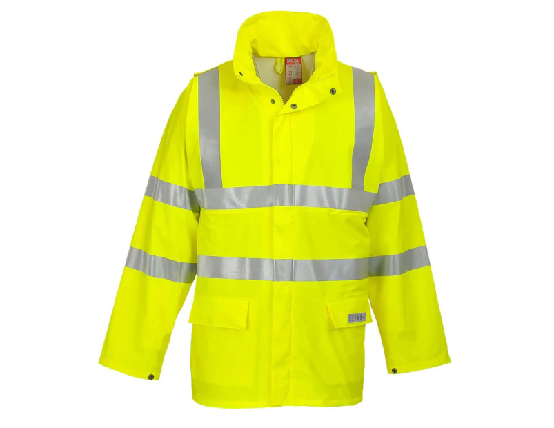 Portwest Mens Hi-Vis Sealtex Flame Hi-Vis Reflective Jacket (Yellow) - PW834