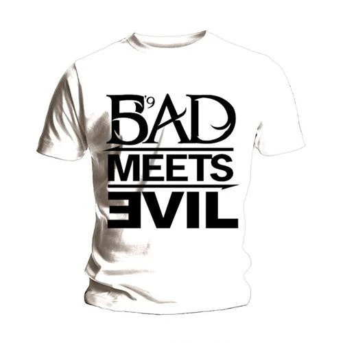 Eminem Unisex Adult Bad Meets Evil T-Shirt (White) - RO1313