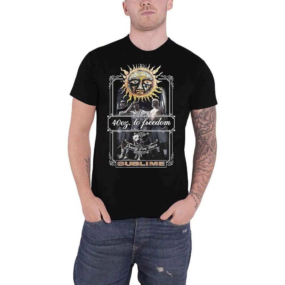 Sublime Unisex Adult 25 Years Cotton T-Shirt (Black) - RO7258