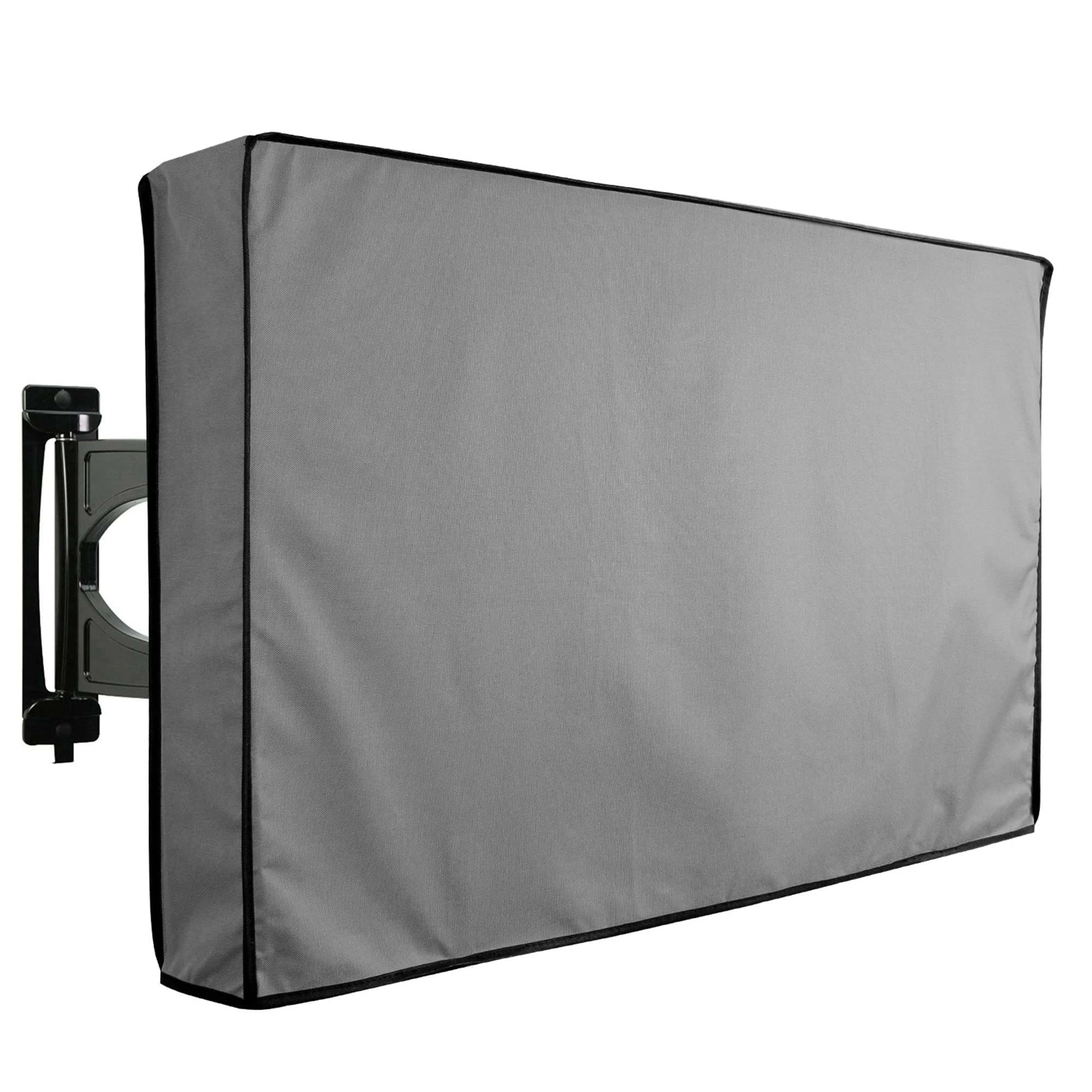 Multiple Size Options Super Waterproof Outdoor TV Cover with Remote Control Pocket Dustproof and Weatherproof Outdoor Television Protector Cover - Grey