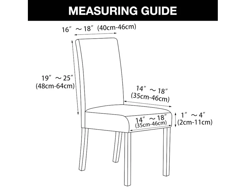 Super Stretch Dining Room Chair Slipcovers Removable Washable Dining Chair Covers - Light Grey