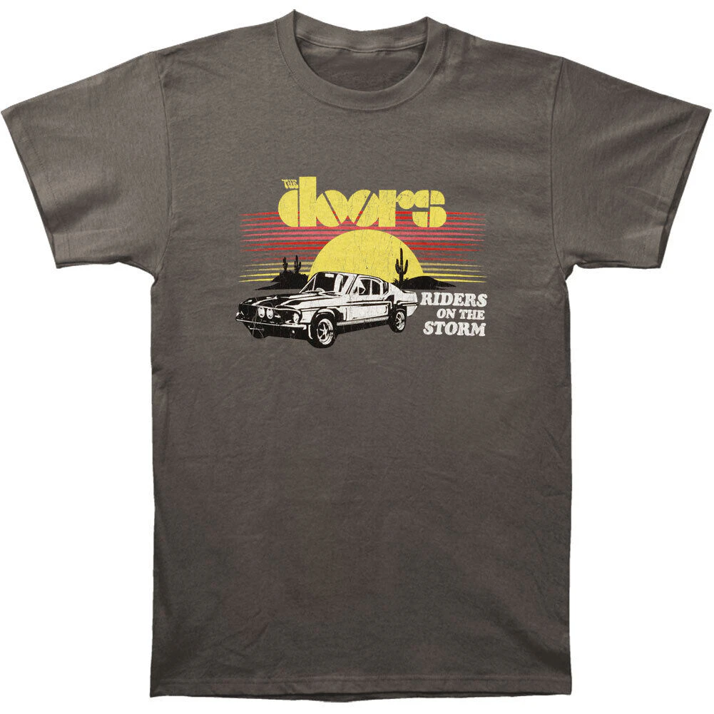 The Doors Unisex Adult Riders On The Storm T-Shirt (Grey) - RO2510