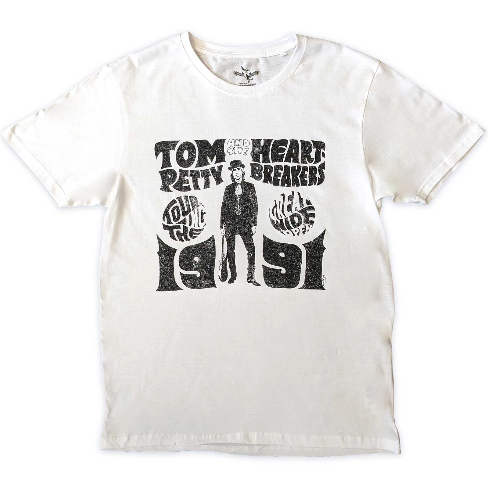 Tom Petty & The Heartbreakers Unisex Adult Great Wide Open Tour T-Shirt (White) - RO5673