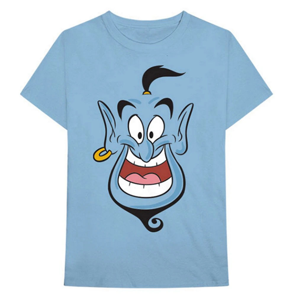 Aladdin Unisex Adult Genie T-Shirt (Light Blue) - RO6342