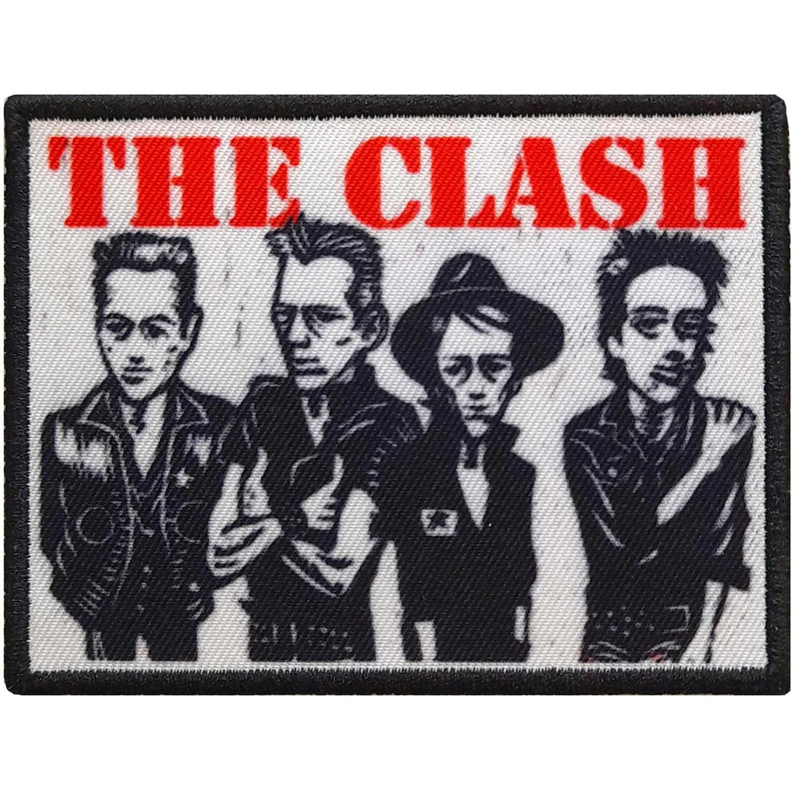 The Clash Characters Iron On Patch (Black/Red/White) - RO4145