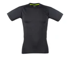 Tombo Teamsport Mens Slim Fit Short Sleeve T-Shirt (Black / Black) - RW4788