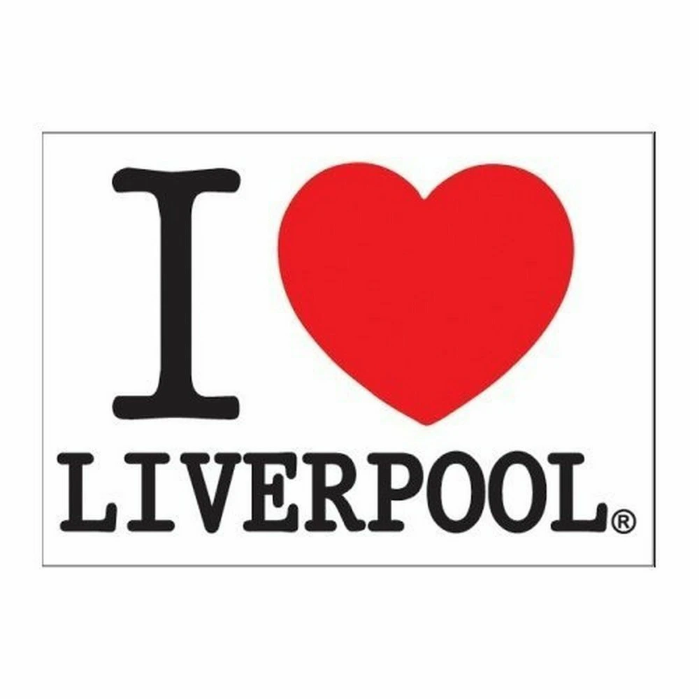 Magic Moments I Love Liverpool Postcard (White/Black/Red) - RO7839