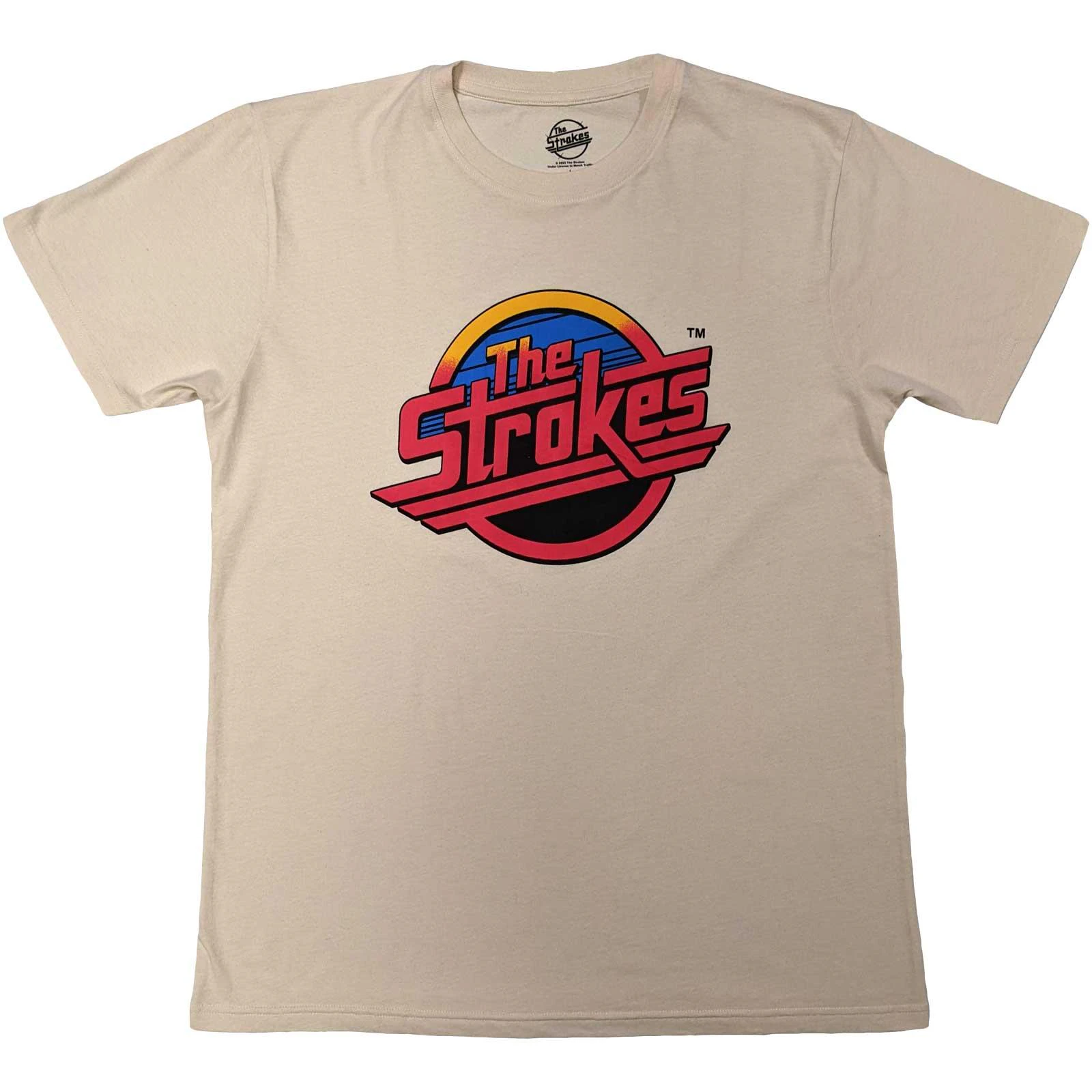 The Strokes Unisex Adult Logo T-Shirt (Natural) - RO5755