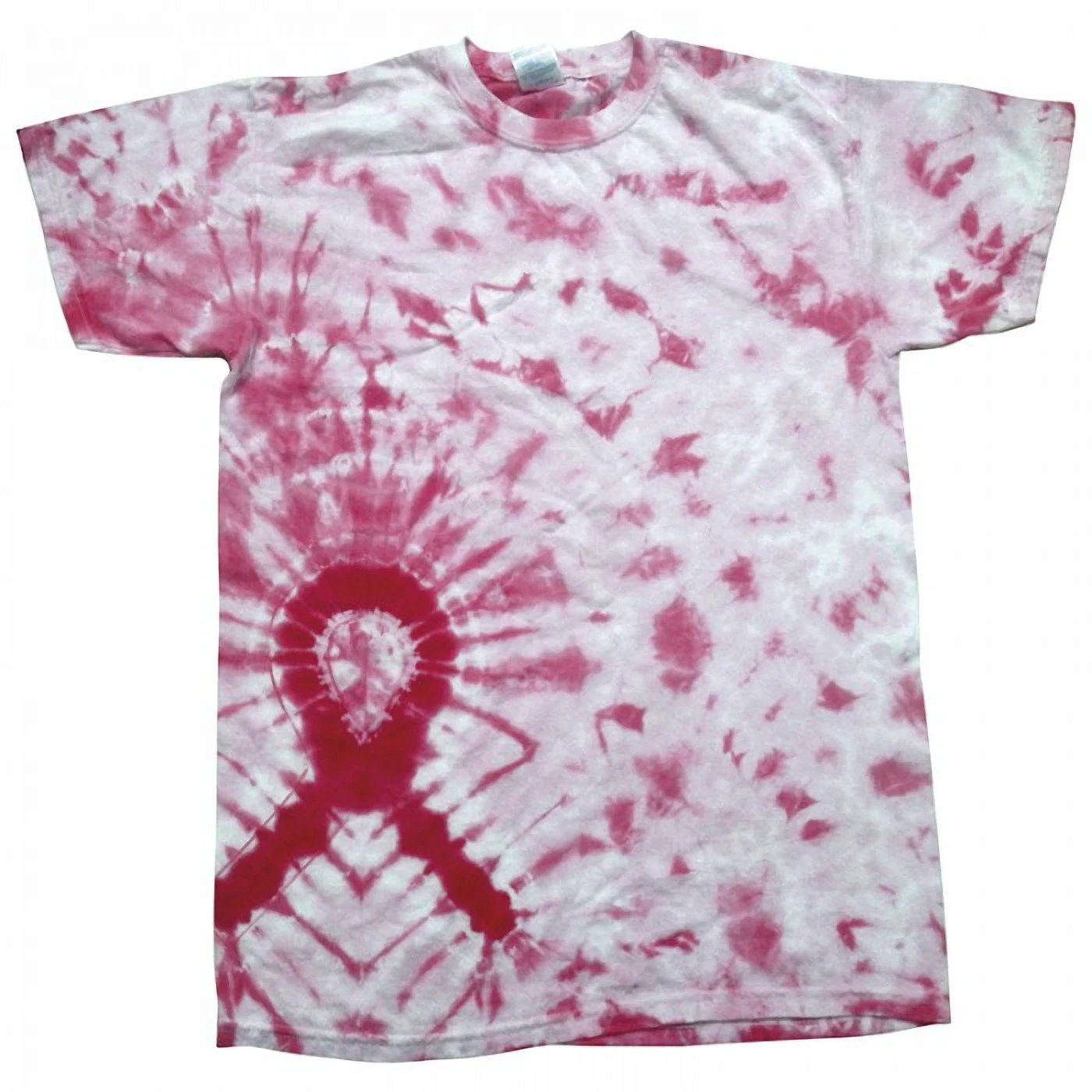 Colortone Kids/Childrens Unisex Tie-dye T-Shirt (Awareness Pink Ribbon) - RW2634