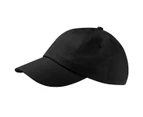 Beechfield Unisex Low Profile Heavy Cotton Drill Cap / Headwear (Black) - RW212