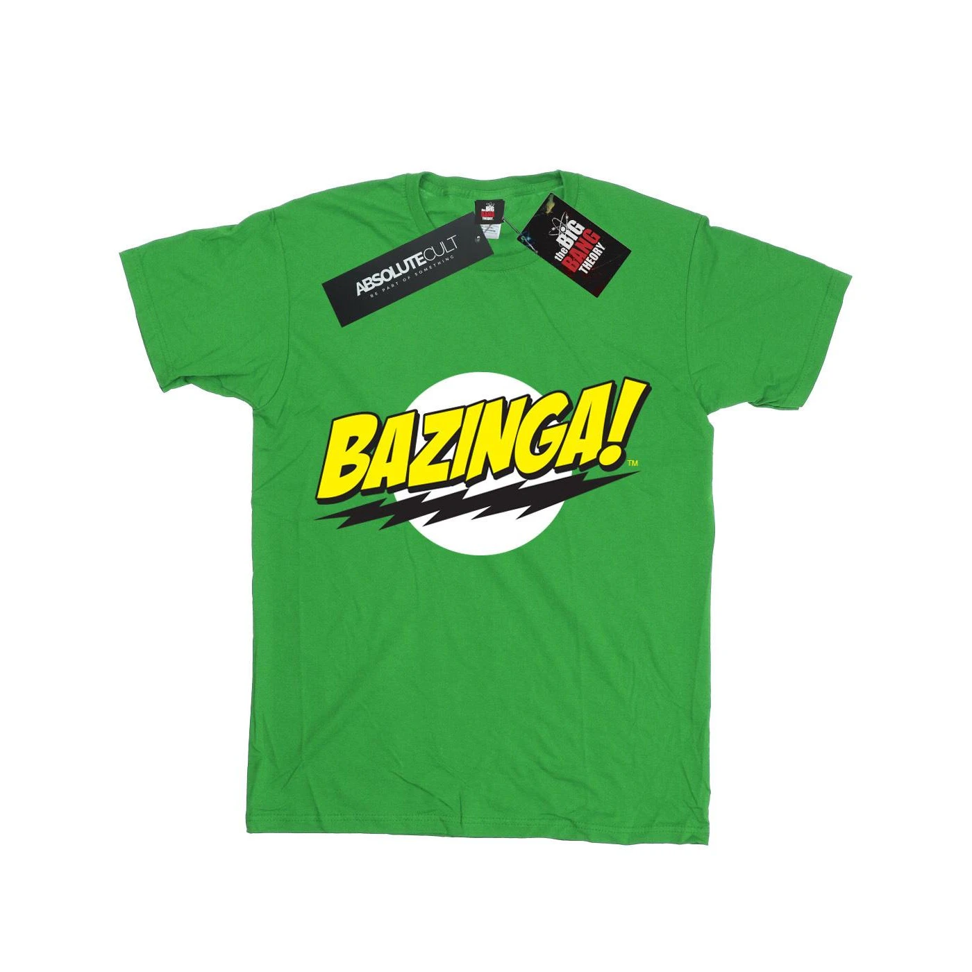 The Big Bang Theory Girls Bazinga Cotton T-Shirt (Irish Green) - BI1647