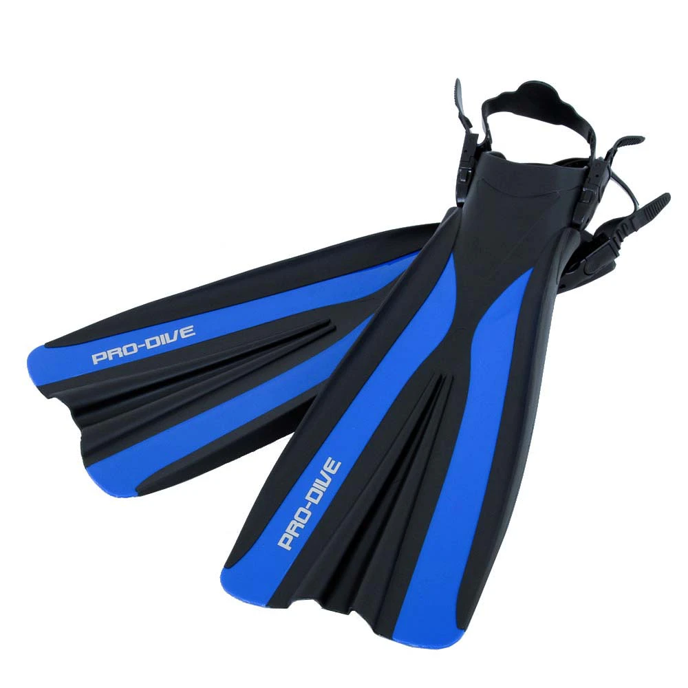 Pro-Dive Open Heel Dive Fins Blue L-XL / US10-13