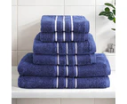 6 Pack Bath Towels Set Cotton Towel Navy