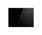 Devanti Electric Induction Cooktop 70cm Ceramic 4 Zones Stove Cook Top Hot Plate 7000W