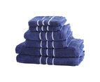 6 Pack Bath Towels Set Cotton Towel Navy