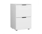 Artiss Filing Cabinet Files Storage Office Shelves File Organiser White 2 Drawer