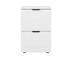 Artiss Filing Cabinet Files Storage Office Shelves File Organiser White 2 Drawer