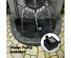 Gardeon Solar Fountain Water Feature Wall Mount Garden Fountains 80CM Grey