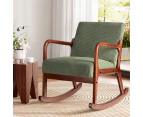 Artiss Rocking Armchair Nursery Chair Corduroy Green