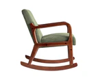 Artiss Rocking Armchair Nursery Chair Corduroy Green