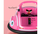 Kids Ride On Car Bumper Electric Toys Cars Light Remote Angry Birds Sticker Pink