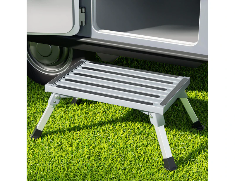 Weisshorn Caravan Step Folding Aluminium Step Ladder Stool | Catch.com.au