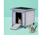 i.Pet Rabbit Hutch Outdoor Cat House Wooden Shelter Condo Small Enclosure Indoor