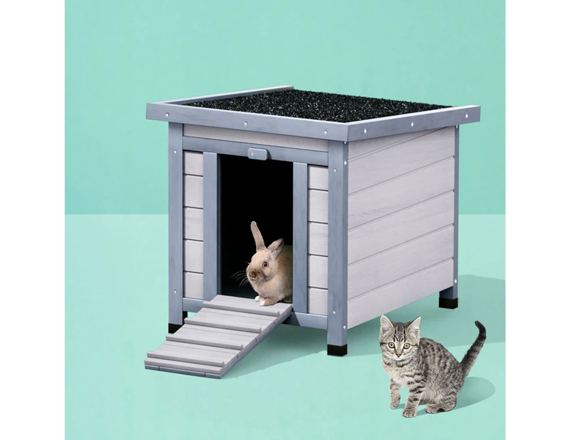 i.Pet Rabbit Hutch Outdoor Cat House Wooden Shelter Condo Small Enclosure Indoor