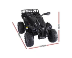 Rigo Kids Ride On Car ATV Quad Motorbike Storage Rack Electric Toys 12V Black