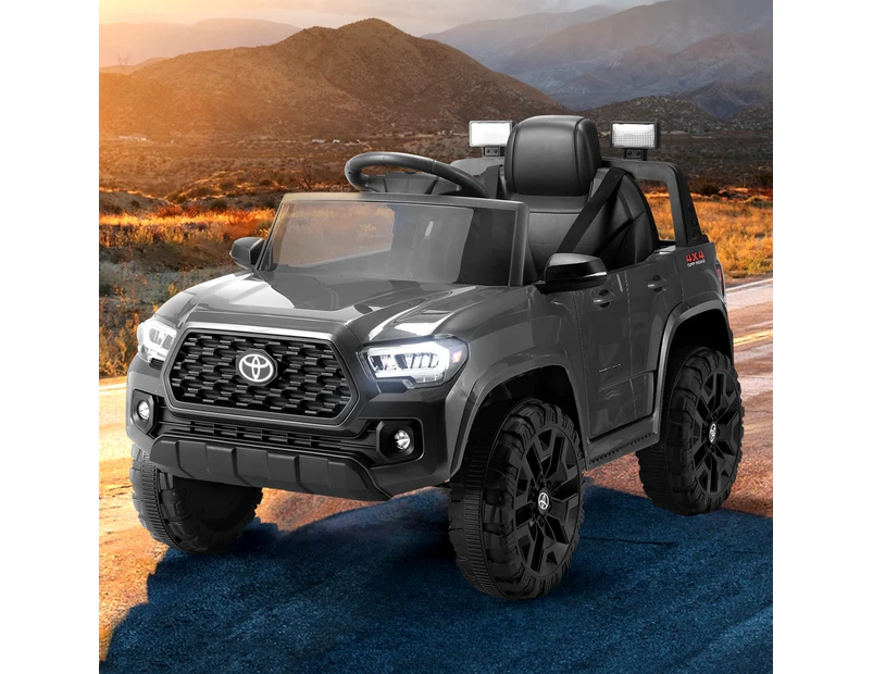 Kids Electric Ride On Car Toyota Tacoma Off Road Jeep Toy Cars Remote 12V Grey