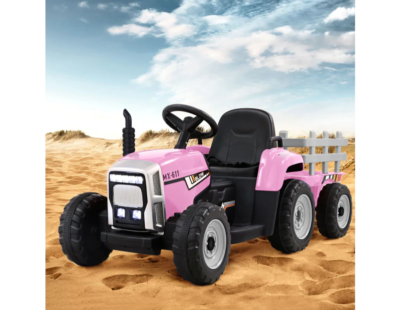 Rigo Kids Electric Ride On Car Tractor Toy Cars 12V Pink