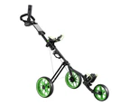 Everfit Golf Buggy Quick Folding Trolley Golf Cart 3 Wheels Height Adjustable