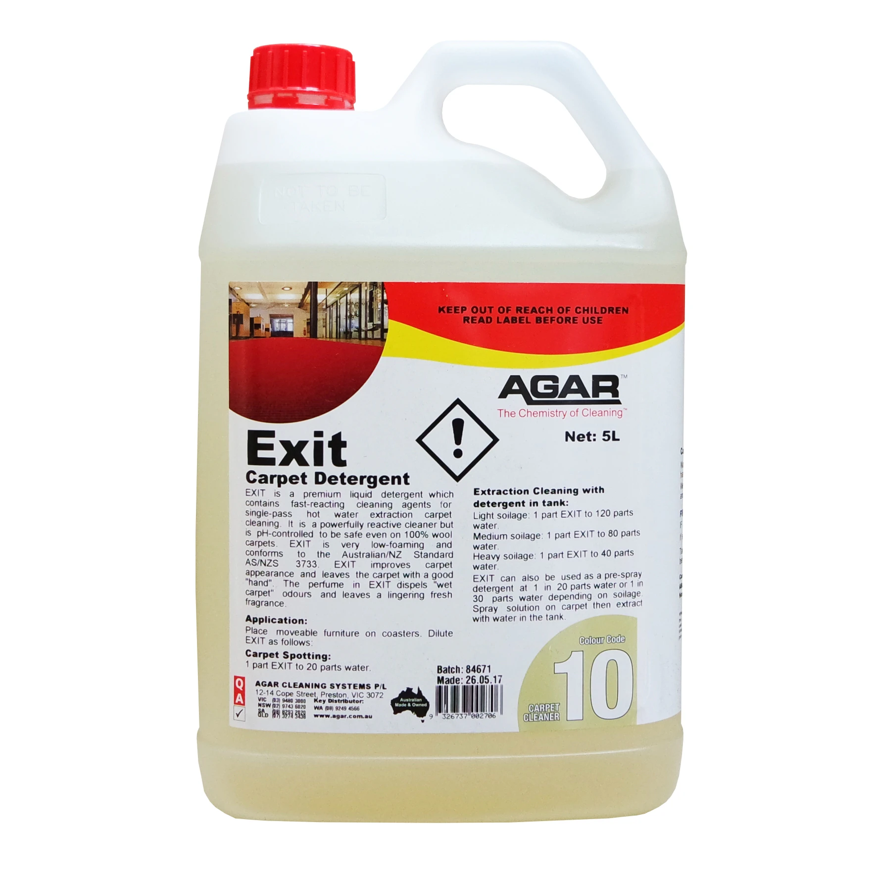 5L Carpet Cleaner Shampoo Upholstery & Stain Remover-Suitable for Karcher, Bissell, Vax, Tineco, Kerrick