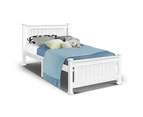 Artiss Bed Frame Queen Size Wooden White RIO