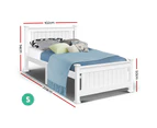 Artiss Bed Frame Queen Size Wooden White RIO