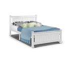 Artiss Bed Frame Queen Size Wooden White RIO