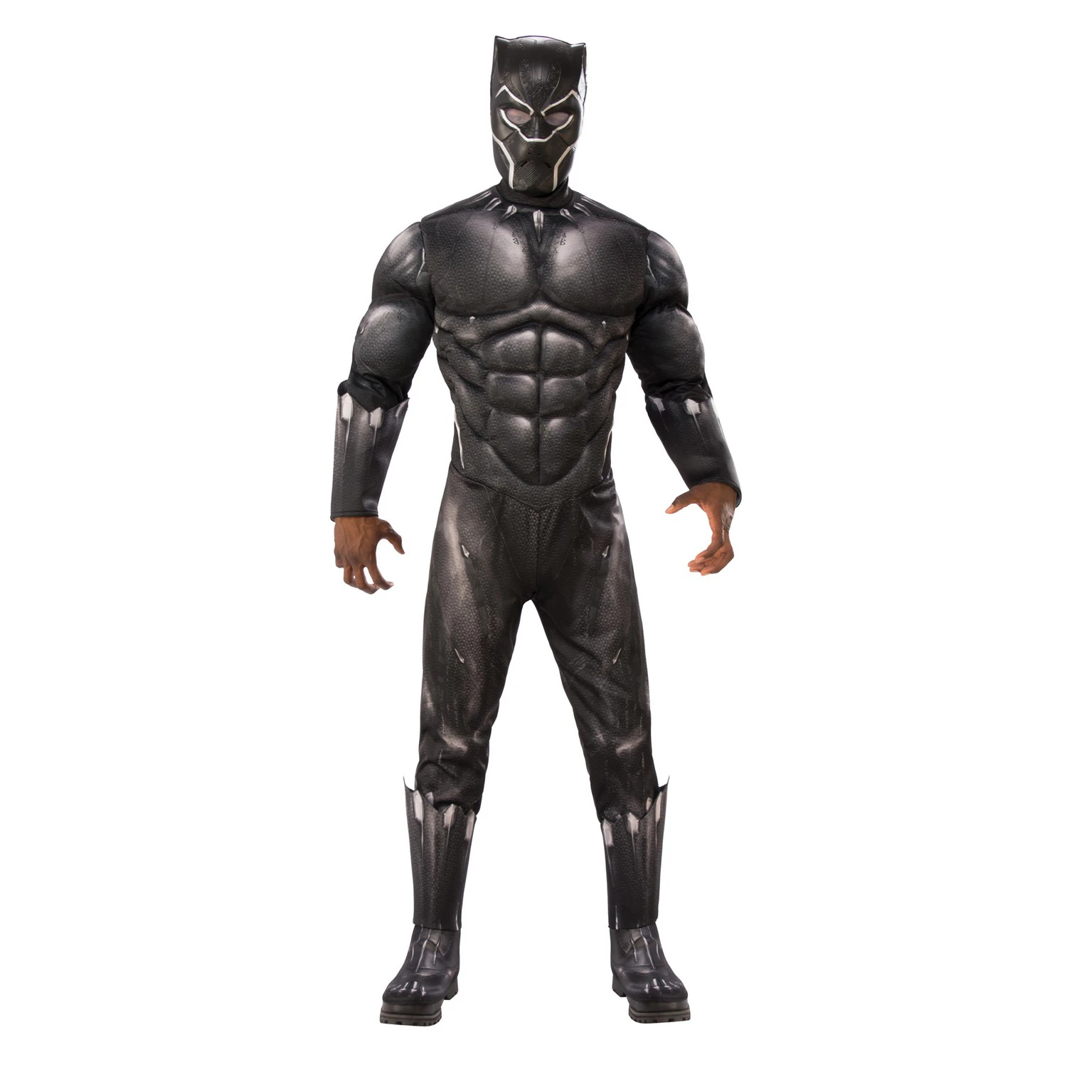 Black Panther Childrens/Kids Deluxe Costume (Black/Silver) - BN5448