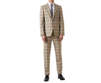 Burton Mens Highlight Checked Slim Suit Jacket (Neutral) - BW723