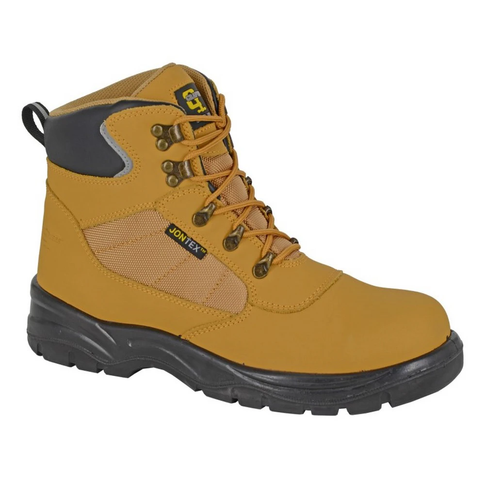 Grafters Mens Waterproof Nubuck Safety Boots (Honey) - DF2288