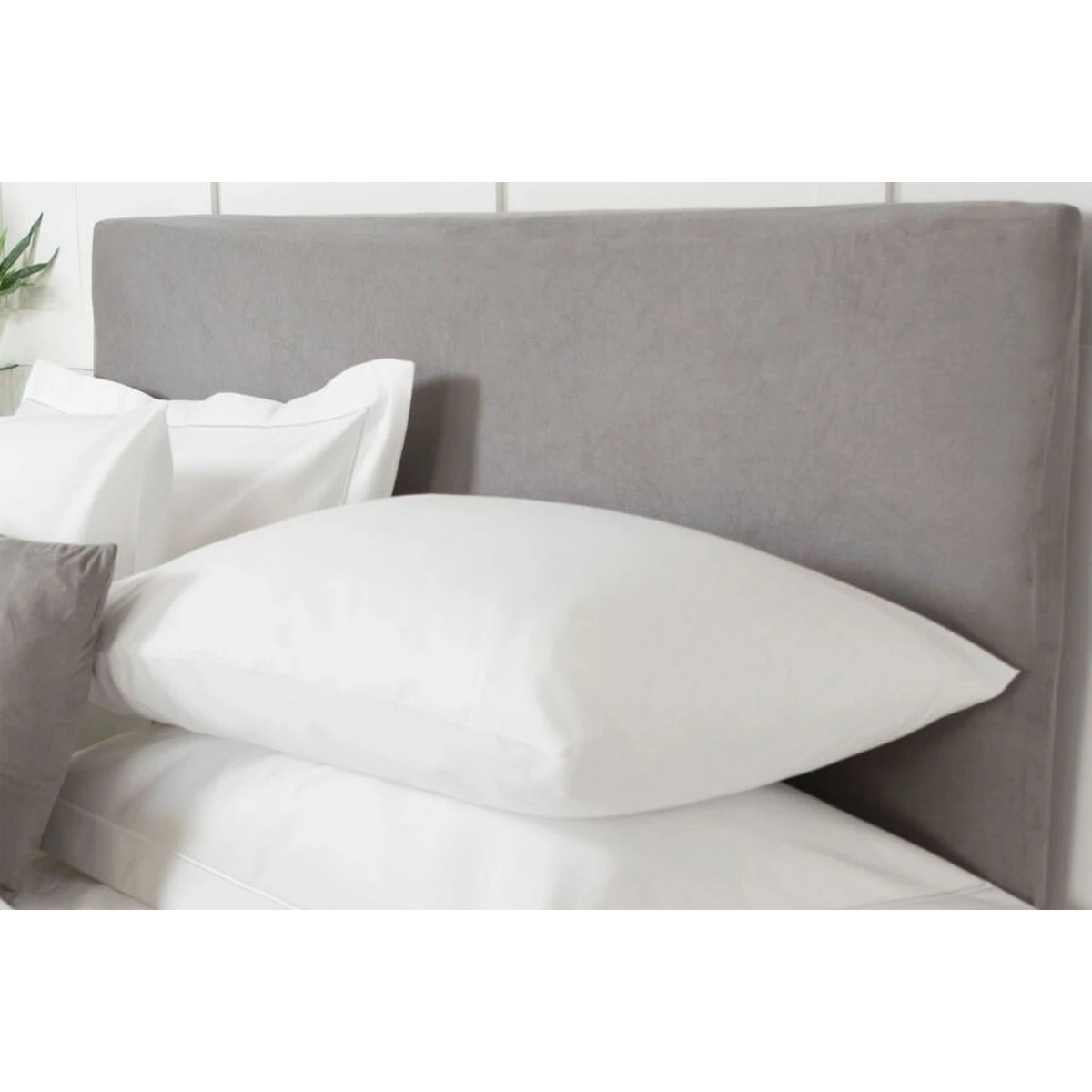 Belledorm Faux Suede Headboard Cover (Charcoal) - BM398