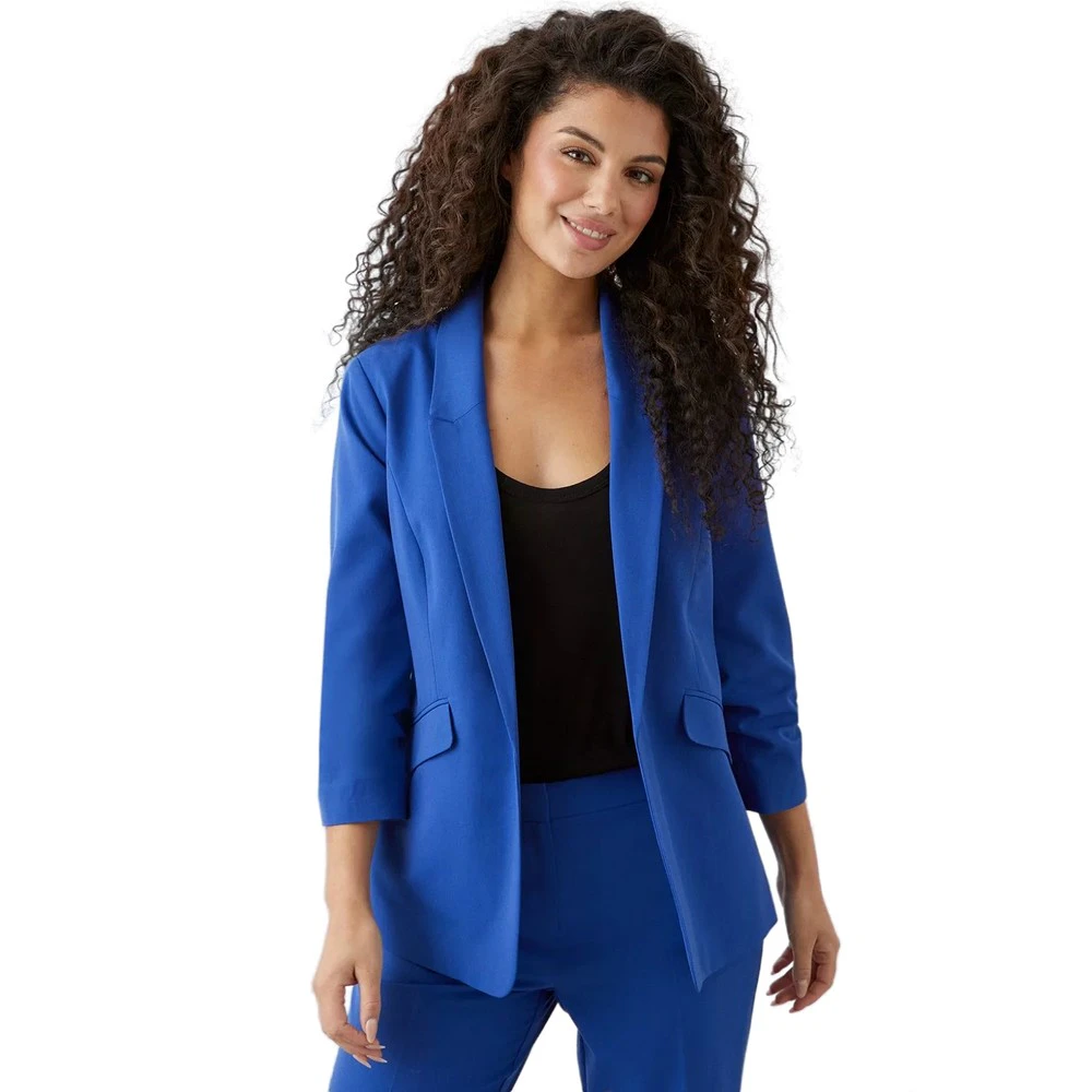 Dorothy Perkins Womens Ruched Blazer (Cobalt Blue) - DP1844