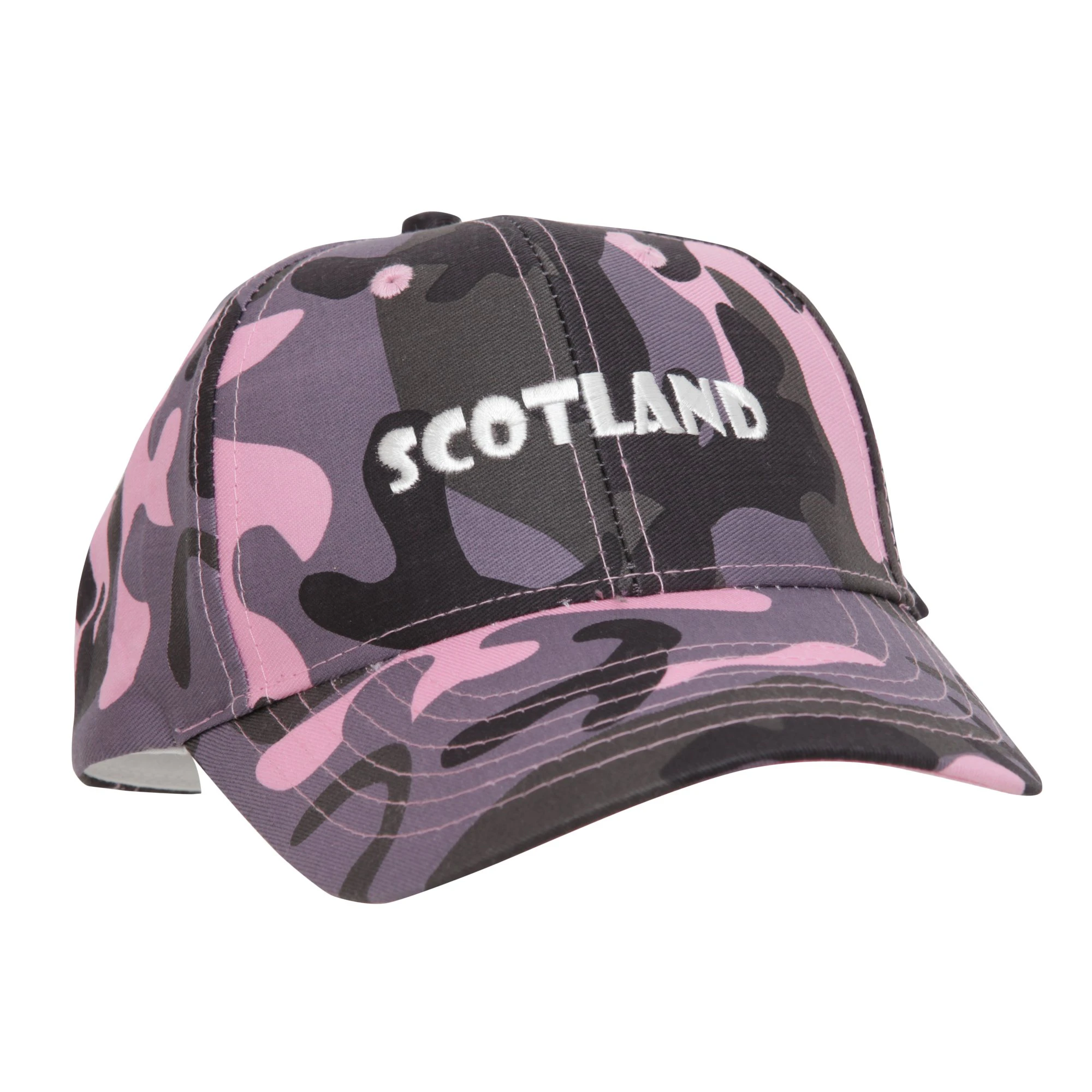 Ladies/Womens Scotland Embroidered Camouflage Baseball Cap (Pink Camouflage) - C155