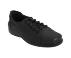 Mod Comfys Womens 5 Eye Lace To Toe Softie Leather Leisure Shoes (Black) - DF485