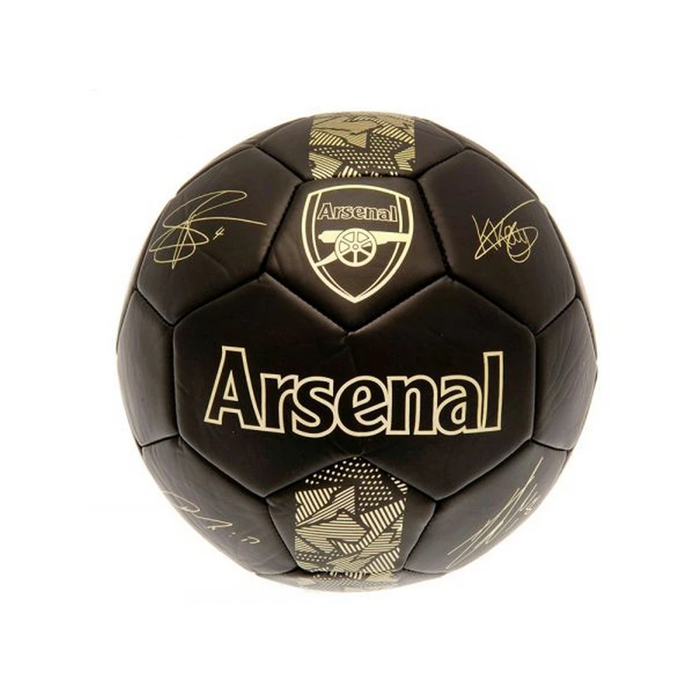 Arsenal FC Phantom Signature Football (Black/Gold) - BS3241