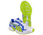 Puma Axis Mesh V2 Lace Up Boys Trainers (Lime/Blue) - FS2413