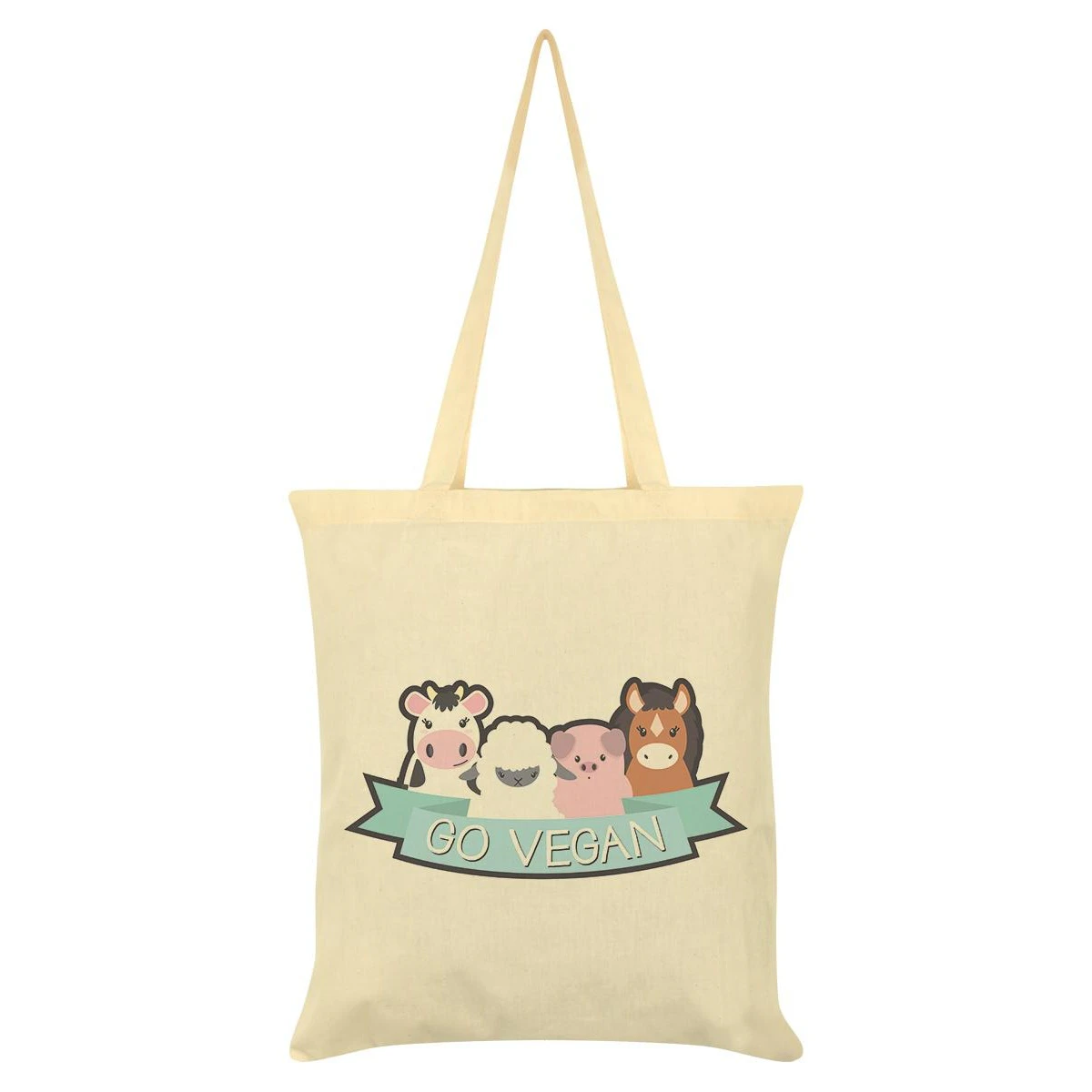 Grindstore Go Vegan Tote Bag (Cream) - GR3985