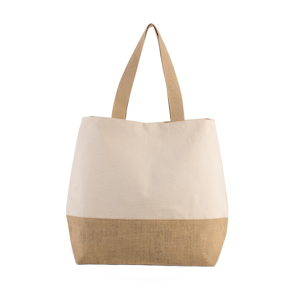 Kimood Canvas And Jute Shopper Bag (Natural/Natural) - PC3812